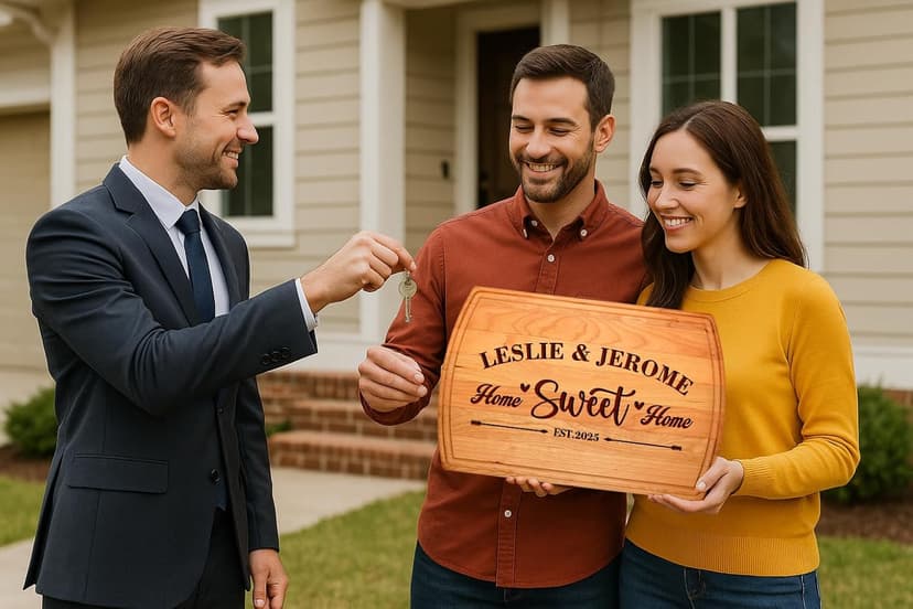 Personalized Home Sweet Home Cutting Board – Custom Engraved Wooden Board – Housewarming Gift, New Home Gift, Realtor Closing Gift, Wedding, Anniversary, Christmas, Bridal Shower Present