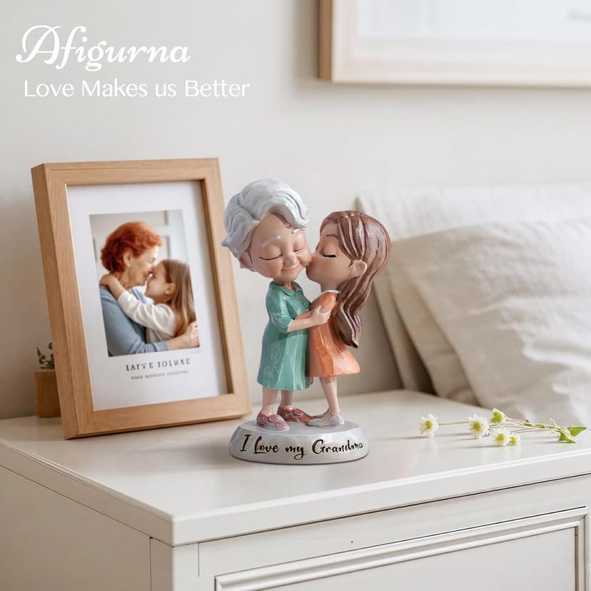 Grandma Birthday Gifts: I Love You Grandma Figurine Gift from Granddaughter - Grandmother Gifts for Mothers' Day - Meaningful Gift for Grandma Nana Gigi Christmas