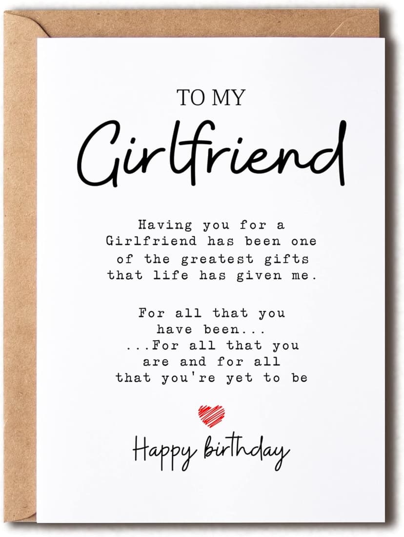 To My Girlfriend - Girlfriend Birthday Card - Girlfriend Is The Greatest Gifts In My Life - Birthday Card For Girlfriend - Gift For Girlfriend Card
