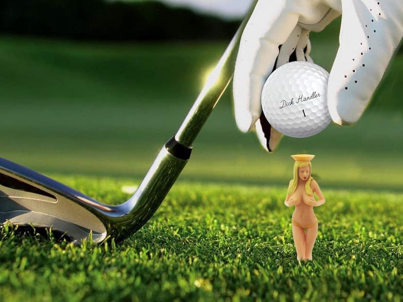 Perky Tees Funny Golf Gifts - 6 Pack 3" Blonde Bombshell Pin Up Girl Golf Tees | Funny Gifts for Men at Christmas, Groomsman or White Elephant Gifts