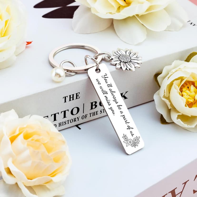 Going Away Gifts for Coworkers Women Friendship Keychain Friend Moving Away Gifts for Friends We Will Miss You Decorations Goodbye Things