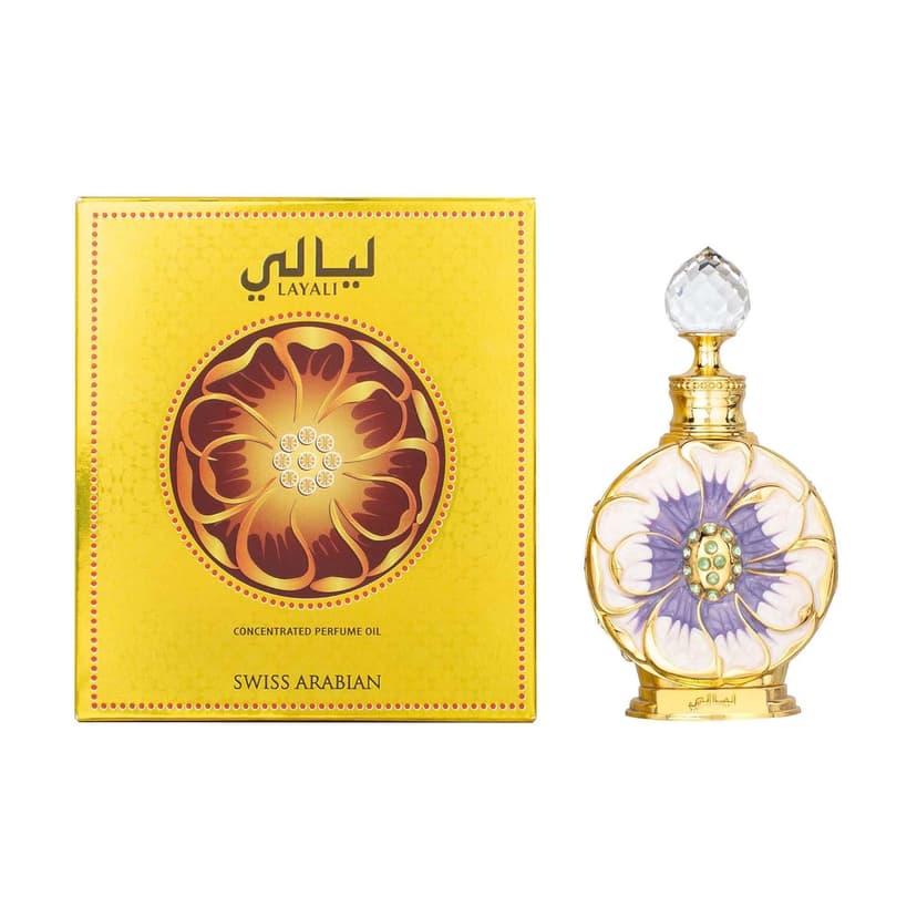 Swiss Arabian Layali - Luxury Products From Dubai - Long Lasting And Addictive Personal Perfume Oil Fragrance - A Seductive Signature Aroma - 0.5 Oz