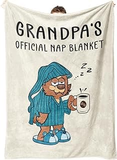 SteadStyle Grandpa Gifts, Blanket Gifts for Grandpa from Grandkids, Grandfather Birthday Gift, Thanksgiving, Christmas, Fathers Day, Fluffy Blanket for Papa, 60'' x 50'' (Beige)