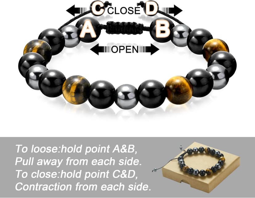 Sereney 9 10 11 12 13 15 16 18 21 30 40 50 60 Year Old Birthday Gifts for Him Boys, Handmade Triple Protection Bracelets as Adjustable National Boyfriend Day Bracelets for Boys Son Grandson Dad Man