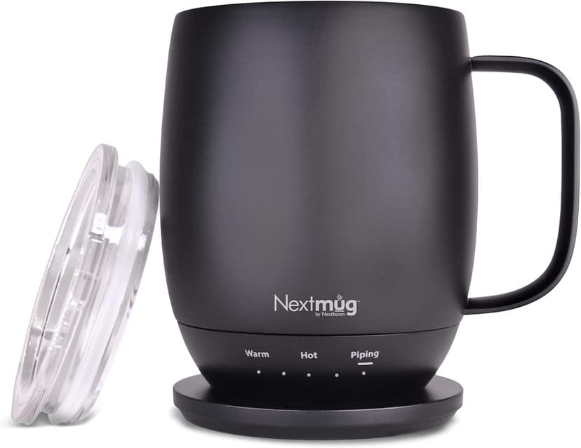 Nextmug - Temperature-Controlled, Self-Heating Coffee Mug (Black - 14 oz.)