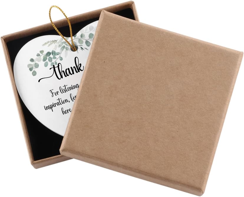 Appreciation Gifts for Women Thank You for Being a Part of My Journey Gifts for Coworkers Friends Nurse Teacher Employee Boss Christmas Tree Decoration Ceramic Heart Ornament