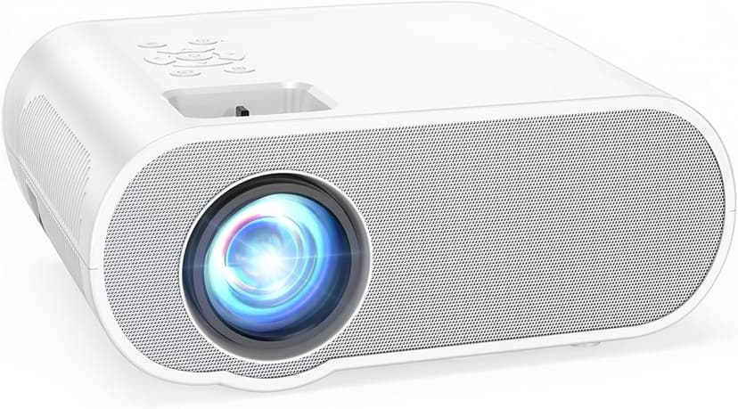 Projector, Native 1080P Full HD Bluetooth Projector with Speaker, Outdoor Portable Movie Mini Projector Compatible with Laptop, Smartphone, TV Stick, Xbox, PS5