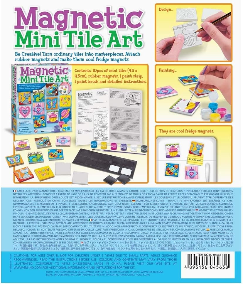 4M Magnetic Mini Tile Art, Art & Crafts DIY Kit, For Boys & Girls Ages 8+