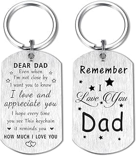 Resdink Dad Gifts from Daughter Son- Remember I Love You Dad Birthday Christmas Fathers Day Keychain