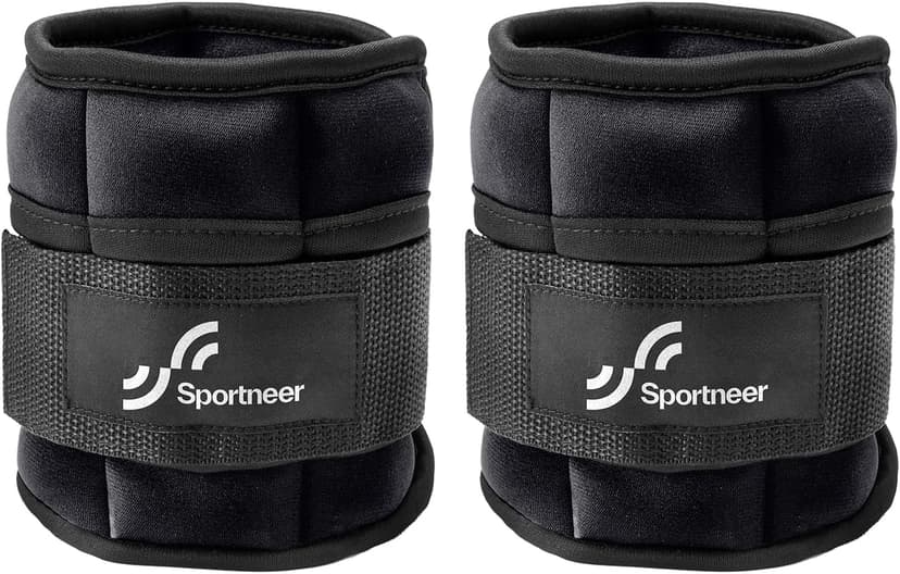 Sportneer Adjustable Ankle Weights 1 Pair 2 4 6 8 10 Lbs Leg Weight Straps for Women Men, Weighted Ankle Weights Set for Gym,Fitness, Workout,Walking, Jogging,1-5 lbs Each Ankle, 1 Pair 2-10 lbs
