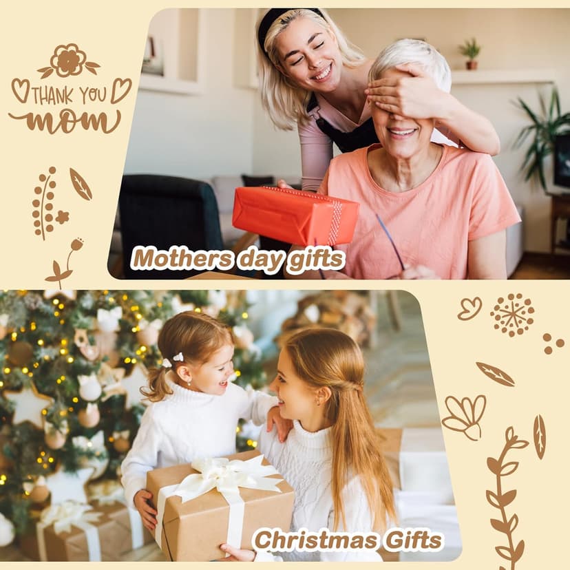 Mothers Day Mom Gifts for Mom Grandma Wife from Husband Daughter Son -Wooden Cooking Spoons Set - Mother's, Christmas,Birthday, Anniversary Kitchen Cooking Presents Ideas for Women Her