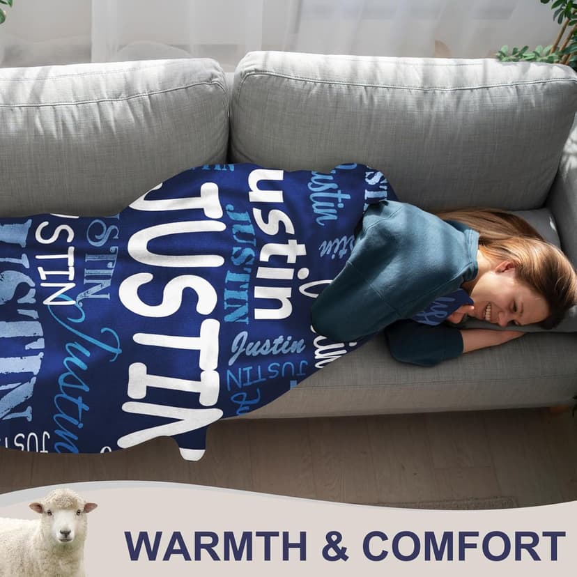 Ships Next Day, Personalized Blankets and Throws Custom Blanket with Name Customized Flannel Blanket for Kids Christmas Blanket Gifts for Teen Girls Boys