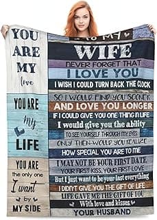 Gifts for Wife to My Wife Blanket for Wife Anniversary Birthday Gifts Christmas Valentine's Mother's Day (50"x40")