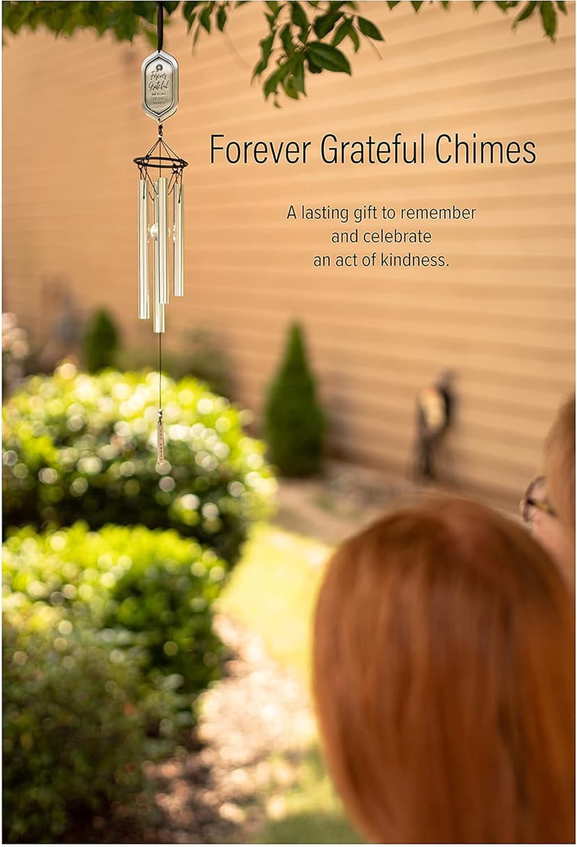 Forever Grateful Wind Chime with Engraved Thank You Message - Unique Gift of Gratitude/Appreciation Gift/Thank You Gift for Special Friend/Family/Coworkers/Teachers/Mentor