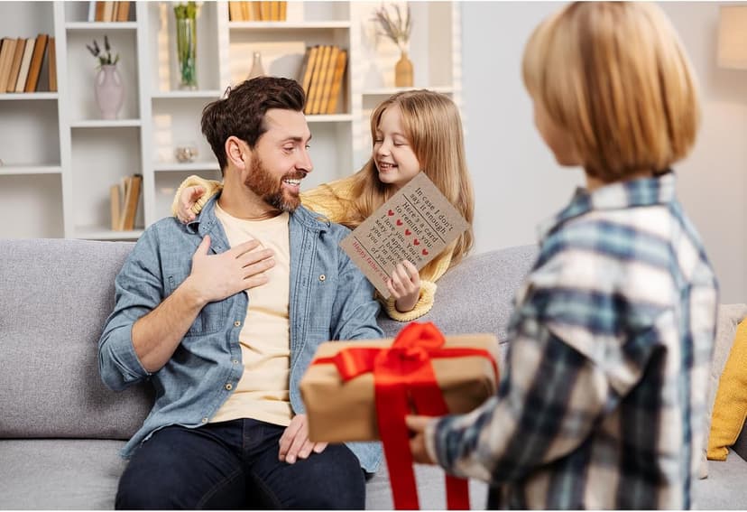 Sweet Fathers Day Cards Gifts for Boyfriend Husband, Happy Father's Day Gift from Wife Girlfriend, Wonderful Father's Day Card to My Favorite Father, Love Card