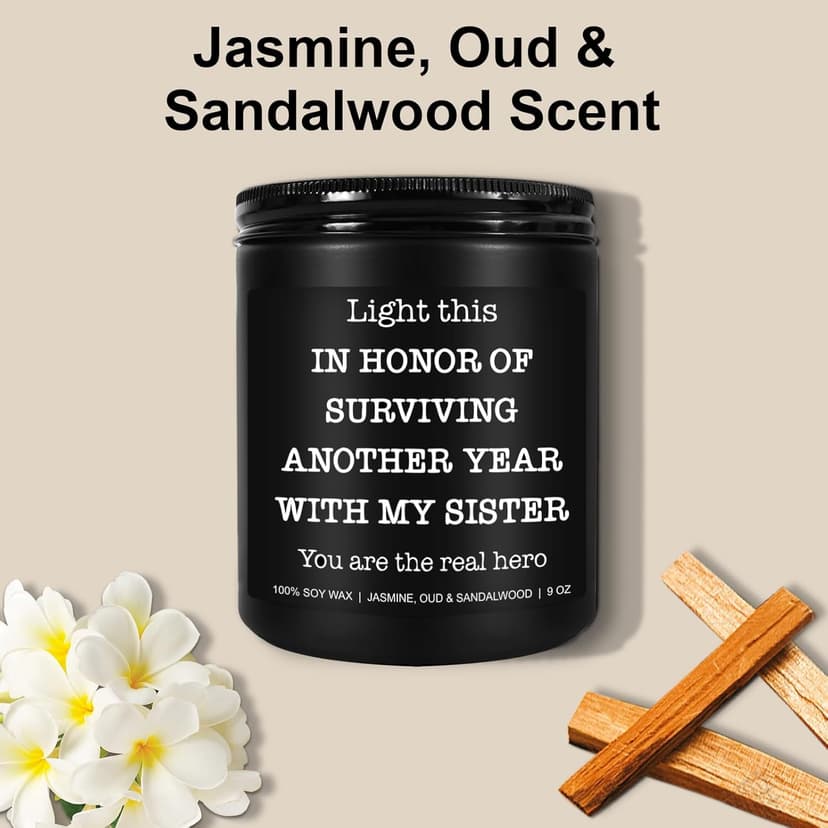 Funny Scented Candle - Brother in Law Gifts, Christmas, Stocking Stuffers, Birthday, Cool Gifts for Brother in Law, Best BIL - 9 oz Jar Candle, Soy Wax