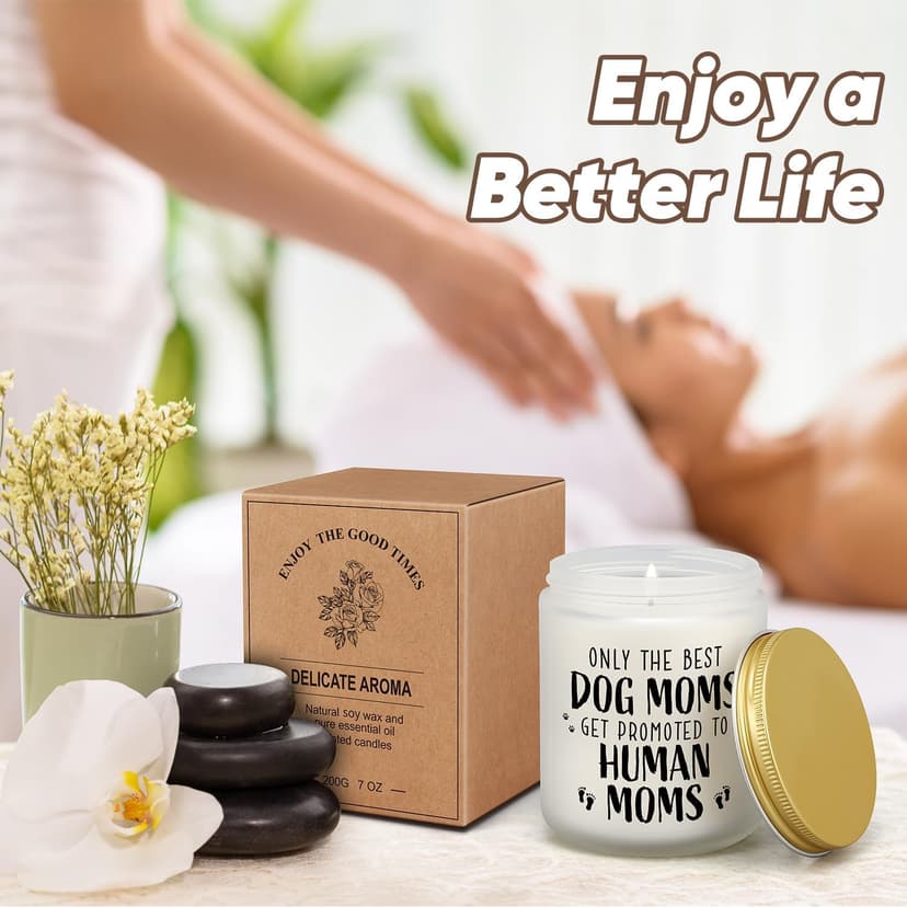 New Mom Gifts for Pregnant Women, Funny Dog Mom Pregnancy Gift for Expecting Moms, Mother to be Gift for First Time Mommy, Congrats on Pregnancy Candle Present for Wife Friend Sister