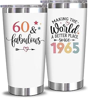 NewEleven 60th Birthday Gifts For Women - 1965 60th Birthday Decorations For Woman - 60 Year Old Gifts For Women, Mom, Wife - 20 Oz Tumbler