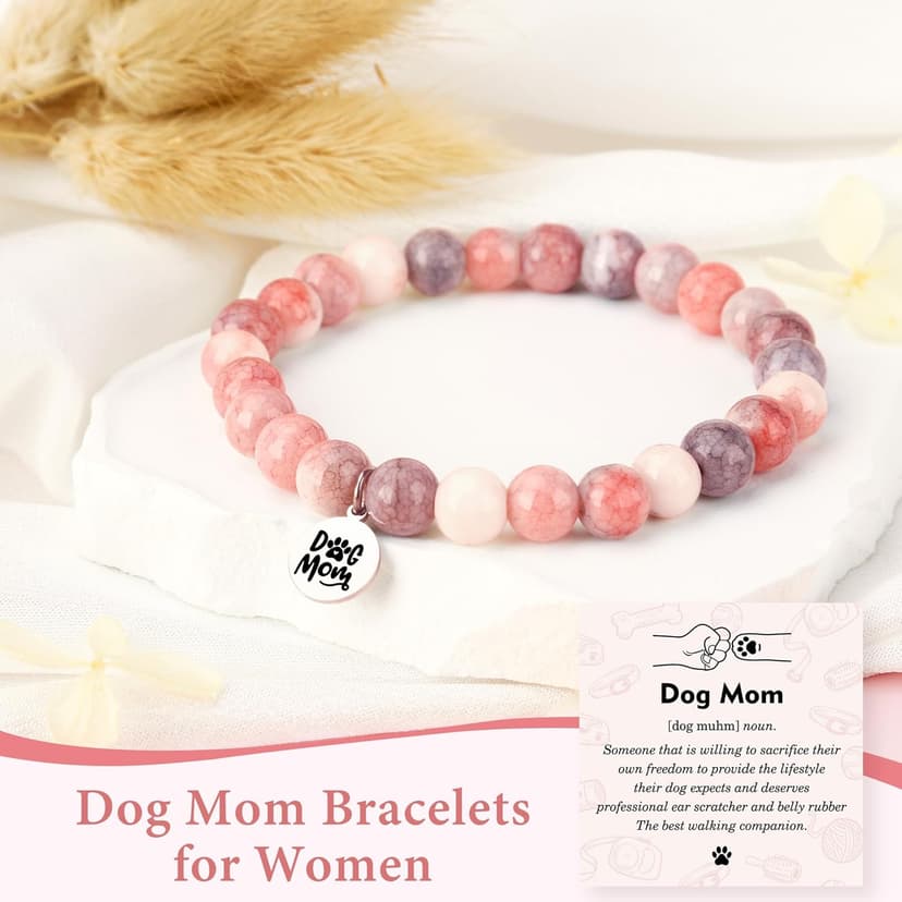 Dog Mom Gifts for Women Dogs Themed Gift for Dog Lovers Gifts for Women Gift for Dogs Owners Puppy Themed Basket - Drinking Cup Makeup Bag Candle Bracelets Keychain Socks