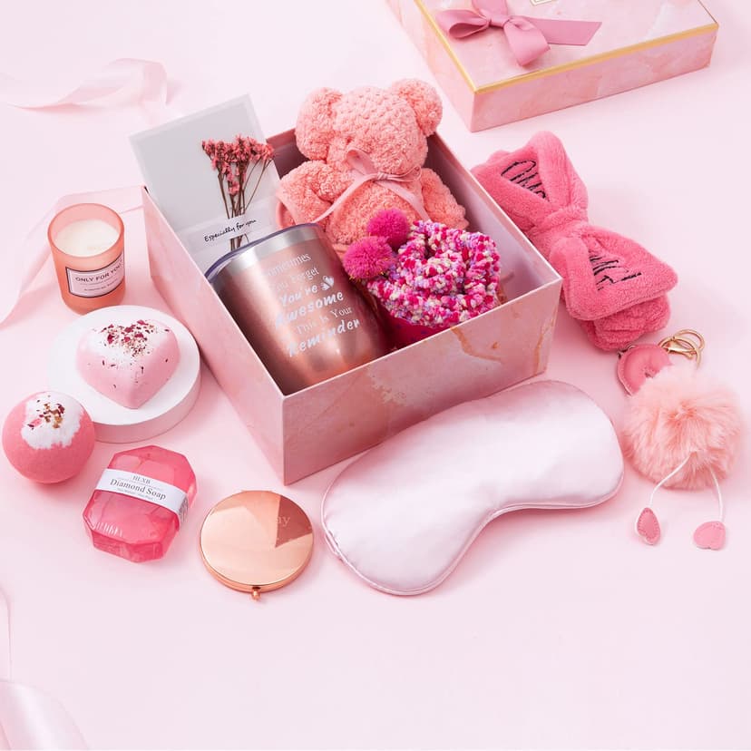 Gifts Basket for Women - Birthday Gifts for Women,Women Gifts Set Contains 13 Items Unique Female Gift Ideas,Relaxing Care Package Self Care Gift Box for Women Mom Wife Bestie Sister