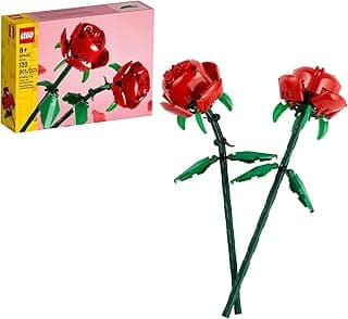 LEGO Roses - Building Toy for Kids, Girls & Boys, Ages 8+ - Artificial, Fake Roses for Home Decor & Display - Gift Idea for Plant & Flower Lovers - 40460
