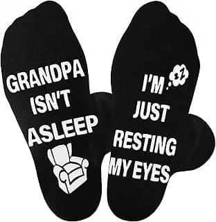 Jeasona Grandpa Gifts Funny Gifts for Grandpa Birthday Novelty Non-slip Socks