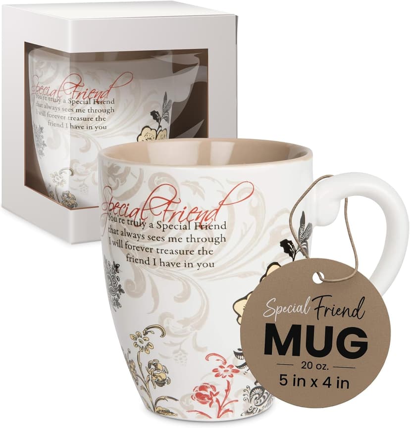 Pavilion Coffee Mugs - Mark My Words Special Friend Mug with "You're Truly A Special Friend" Text Design - Ceramic Coffee Cup for Friends, Microwave & Dishwasher Compatible - Multicolor, 20 oz