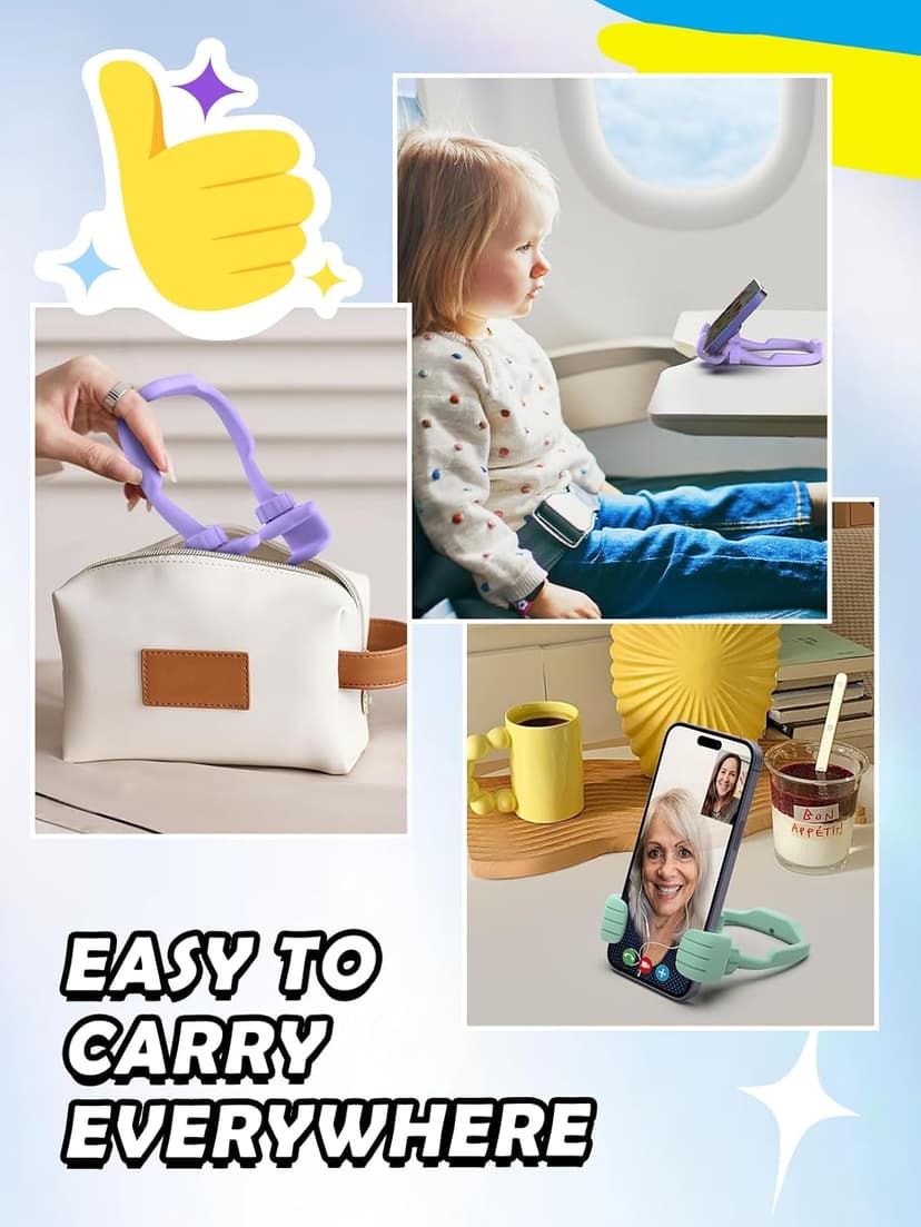 Stocking Stuffers for Teens Girls Boys Adults Cell Phone Stand: UPGRADE Adjustable Thumbs Up Lazy Phone Holder for Desk Cool Gadgets Fun Birthday Gift Ideas for Kids Teenager Women Gifts for Christmas