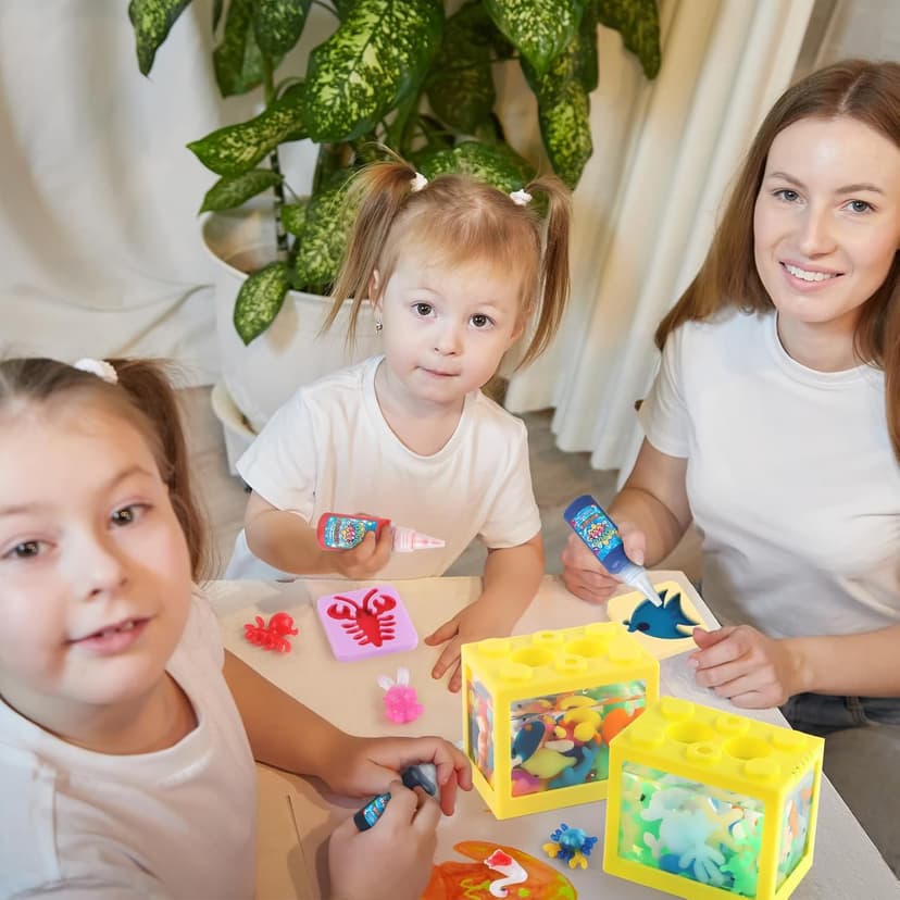 wookidel Magic Water Elf Toy Kit, Aqua Fairy Water Gel Kit with 20PCS Magic Gels and Animal Molds, Gift for Christmas, Easter, Birthday,Creative Art Craft Kits for Girls Boys 6 7 8 9 10 Year Old