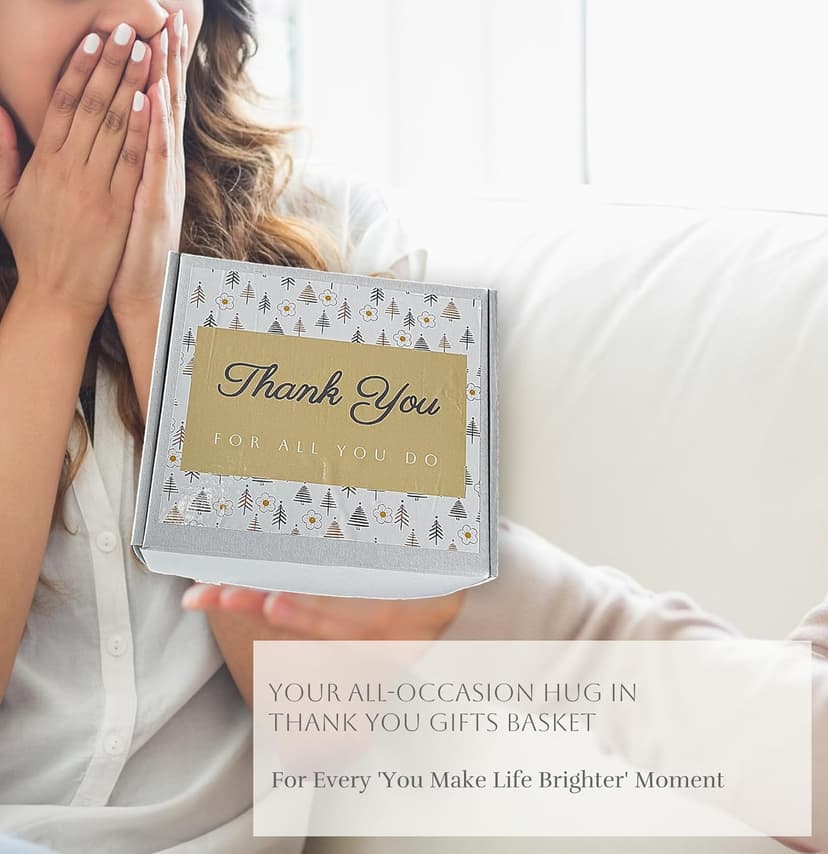 Thank You Gift Baskets For Women, Teacher Appreciation Gifts, Employee Appreciation Gifts For Coworkers Nurses Friends Care Package For Women With Thank You Cards