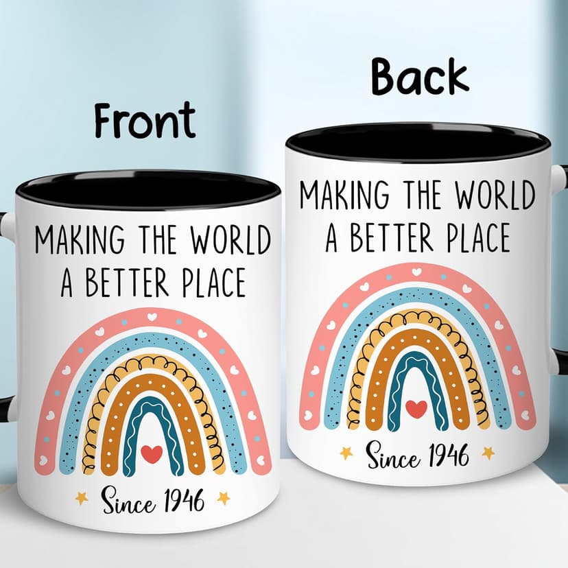 GLAKEUN 1946 Making Mug - Happy 80 Year Old 1946 Presents - 80th Present Ideas - 80th Birthday Mug, Unique Gifts for Her - Him, Men, Women, Wife, Sister, Best Friend - Funny Gag Coffee Cup