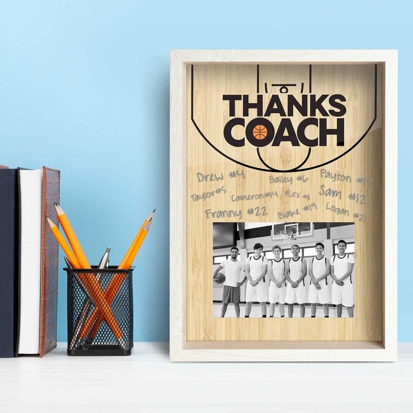 ChalkTalkSPORTS Premier Basketball Photo Frame | Thanks Coach