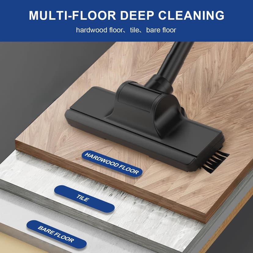 SOWTECH Corded Vacuum Cleaner, Super Power Suction Stick Vacuum Cleaners for Home, 6-in-1 Lightweight Hard Floor Vacuum Removable Handheld Vac, Portable Vacuum for Pet Hair