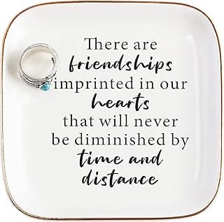 Friend Birthday Gifts for Women Ring Dish Friendship Gifts for Women Friends Female Gifts "There are friendships imprinted in our hearts that will never be diminished by time and distance"