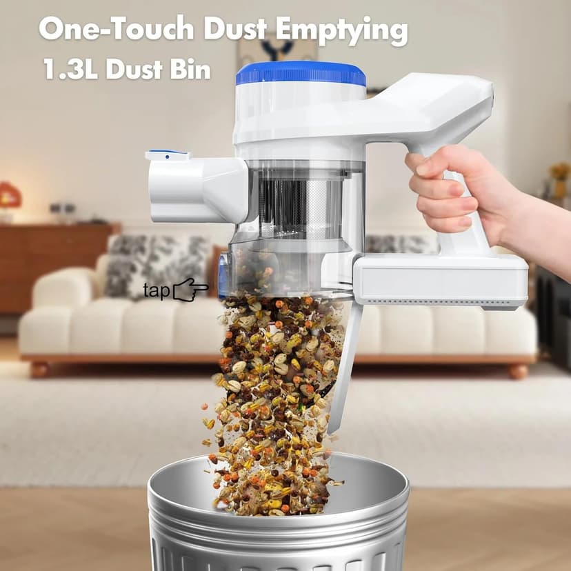 Cordless Vacuum Cleaner for Home, 23KPa Powerful Suction, Anti-Wrap Brush Roll & 5 LED Lights for Dark Corners, 35-Min Runtime, 2.6lb Lightweight Stick Vacuum for Hardwood