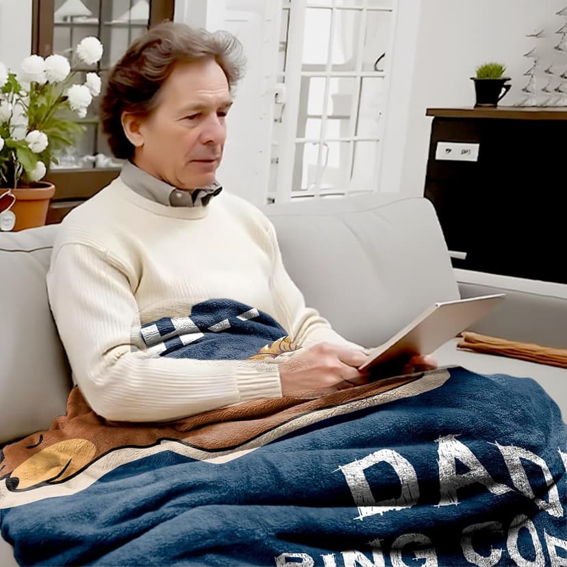 Birthday Gifts for Dad, Funny Dad Gifts from Daughter Son, Gift for Dads Birthday, Dads Gift for Birthdays Christmas Fathers Day Ideas, Father Birthdays Present Fleece Blanket 60"×50"