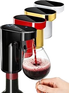 5-in-1 Electric Wine Decanter with Aerator,Digital Alcohol Bottle Dispenser Adjustable Dosing,Smart Whiskey Pourer, Liquor/Spirits Pump Automatic,Nice Gifts for Women Men Mom Dad Husband Boss(Black)