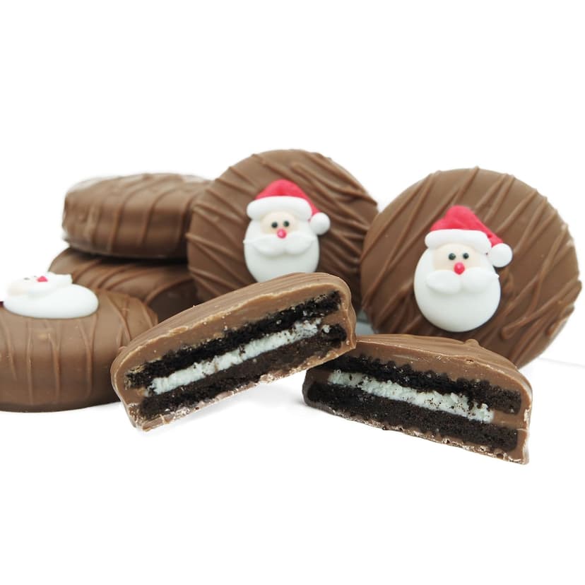 Philadelphia Candies Milk Chocolate Covered OREO Cookies, Christmas Santa Claus Gift 8 Ounce