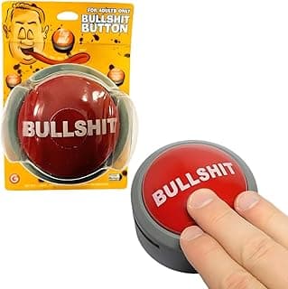 Bullshit Button – The Official Hilarious BS Button with Sound Effects & Flashing Light – Perfect Gag Gift for Friends, Family, and Co-workers - Batteries Included