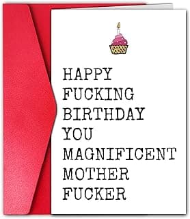 Rude Birthday Card for Men, Funny Birthday Card for Best Male Female Friend, Humor Bday Gift (Magnificent)