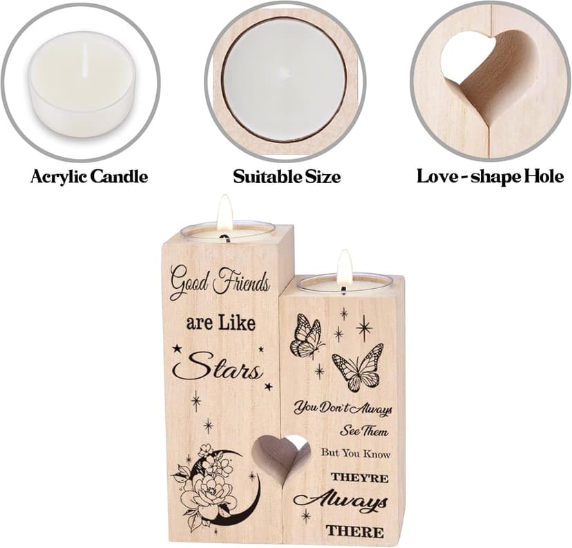 Friendship Gifts for Women, Gifts for Friends Best Friend Birthday Gifts Gifts for Women, Candlestick Creative Gifts