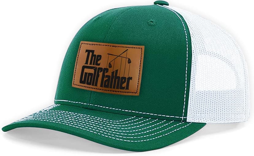 Father Golf Gifts - Dad Hat - Gifts for Dad from Daughter, Son, Kids - Golf Gifts for Men - Adjustable Fit, Comfortable Cotton, Perfect for Casual Wear - The Father Trucker Hat, Green