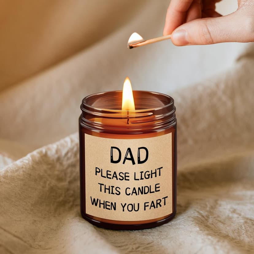 Dad Christmas Gifts for Men Funny Birthday Christmas Gifts for Dad from Daughter & Son Unique Mens Gift for Dads Who Have Everything Hilarious Holiday Presents Gag Gift for Fathers, 100% Soy Wax