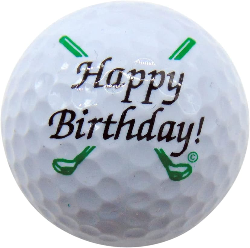 Westmon Works Happy Birthday Golf Ball Birthday Novelty Golfer Present for Dad or Golfing Fan One Standard Size Unit
