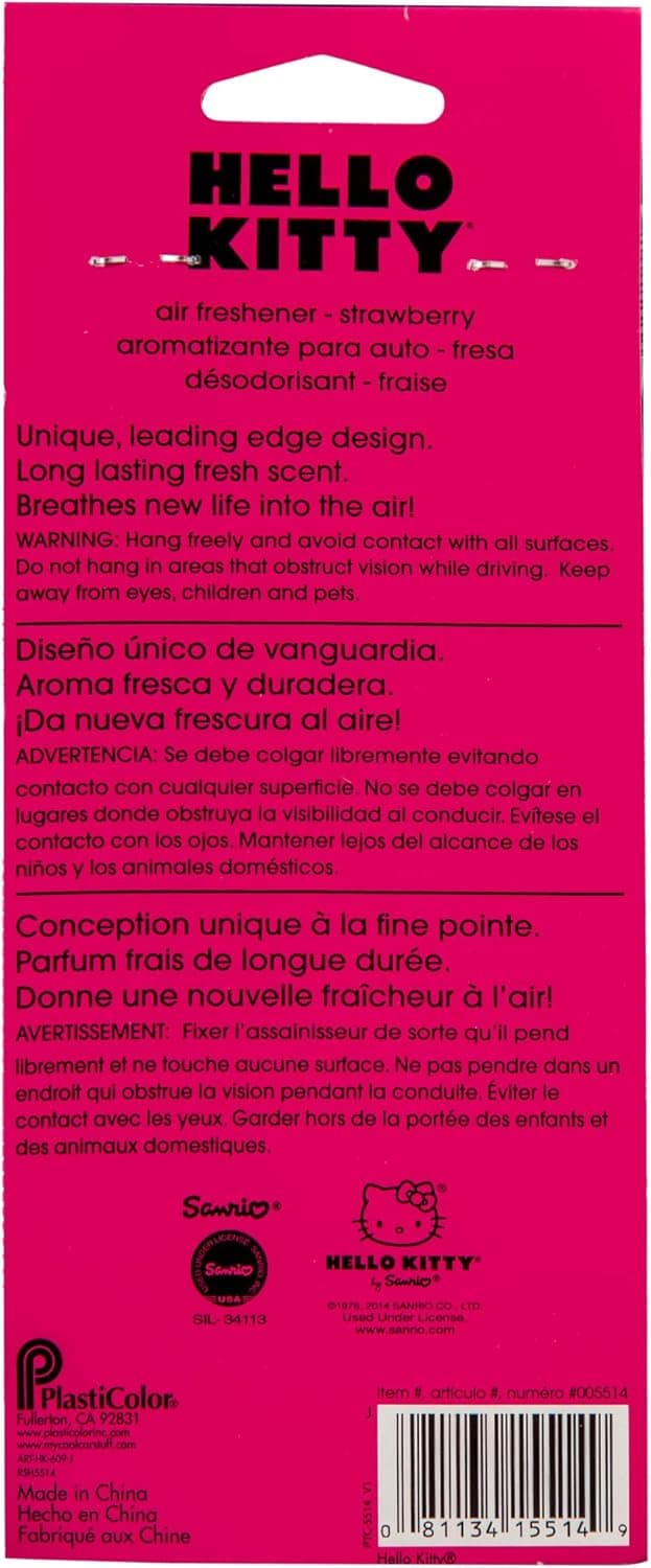 Hello Kitty Air Freshener - Strawberry Scent - 2 Pack