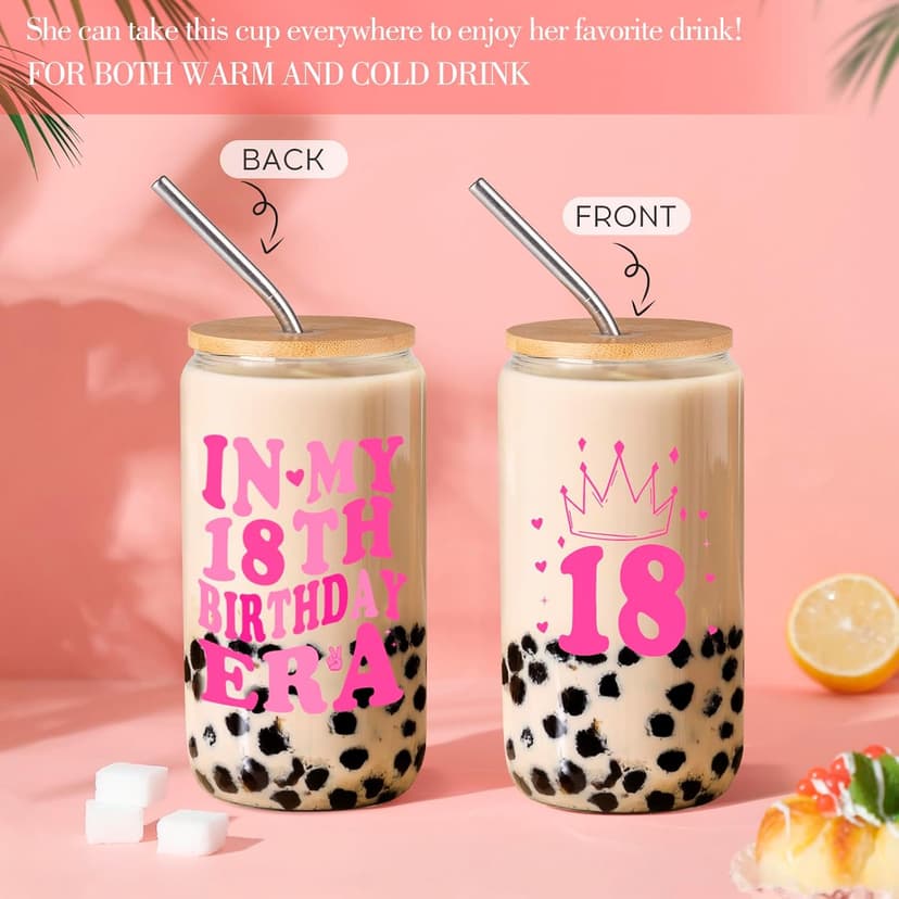 18th Birthday Gifts for Girls, Best Popular Unique Gifts for 18 Year Old Girls Born in 2007, In My 18th Bday Era Gift Set with 18 Fabulous Gift, Happy 18 Year Old Girl Birthday Present Ideas