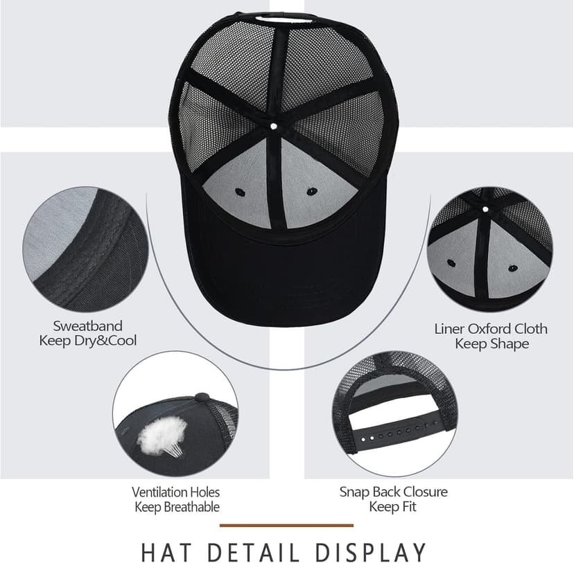 Ozrhuve Men's Hat Gifts for Dad Husband Grandpa Father's Day Christmas Birthday Gift Trucker Hat Leather Pattern Baseball Cap