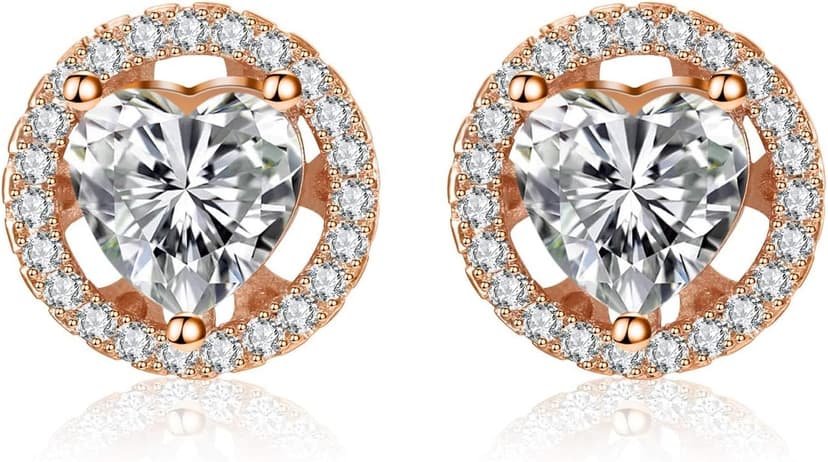 Watches Sets for Women, Rose Gold Watch Set Necklace Earring Bracelet 4 Pieces Jewelry Set for Mom Wife Girlfriend