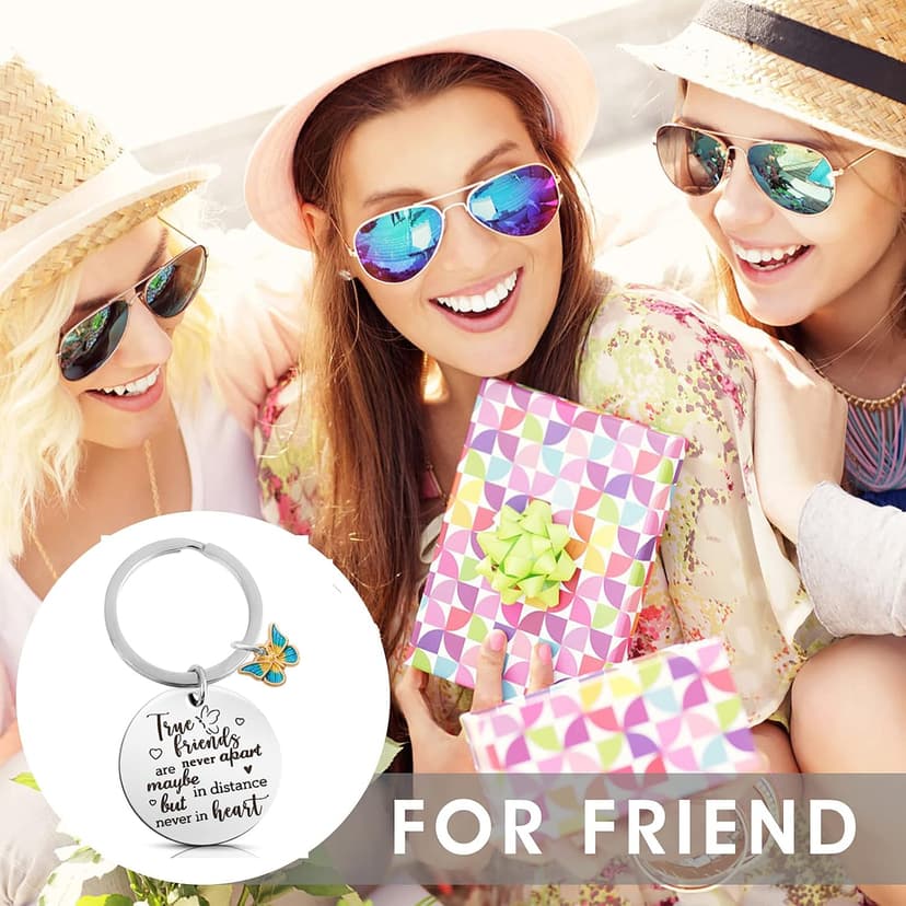 Ouligay Best Friend Keychain Friendship Gifts for Women Bestfriend Birthday Gifts for Women Bff Bestie Long Distance Friendship Best Friend Graduation Coworker Leaving Going Away Goodbye Farewell Gift