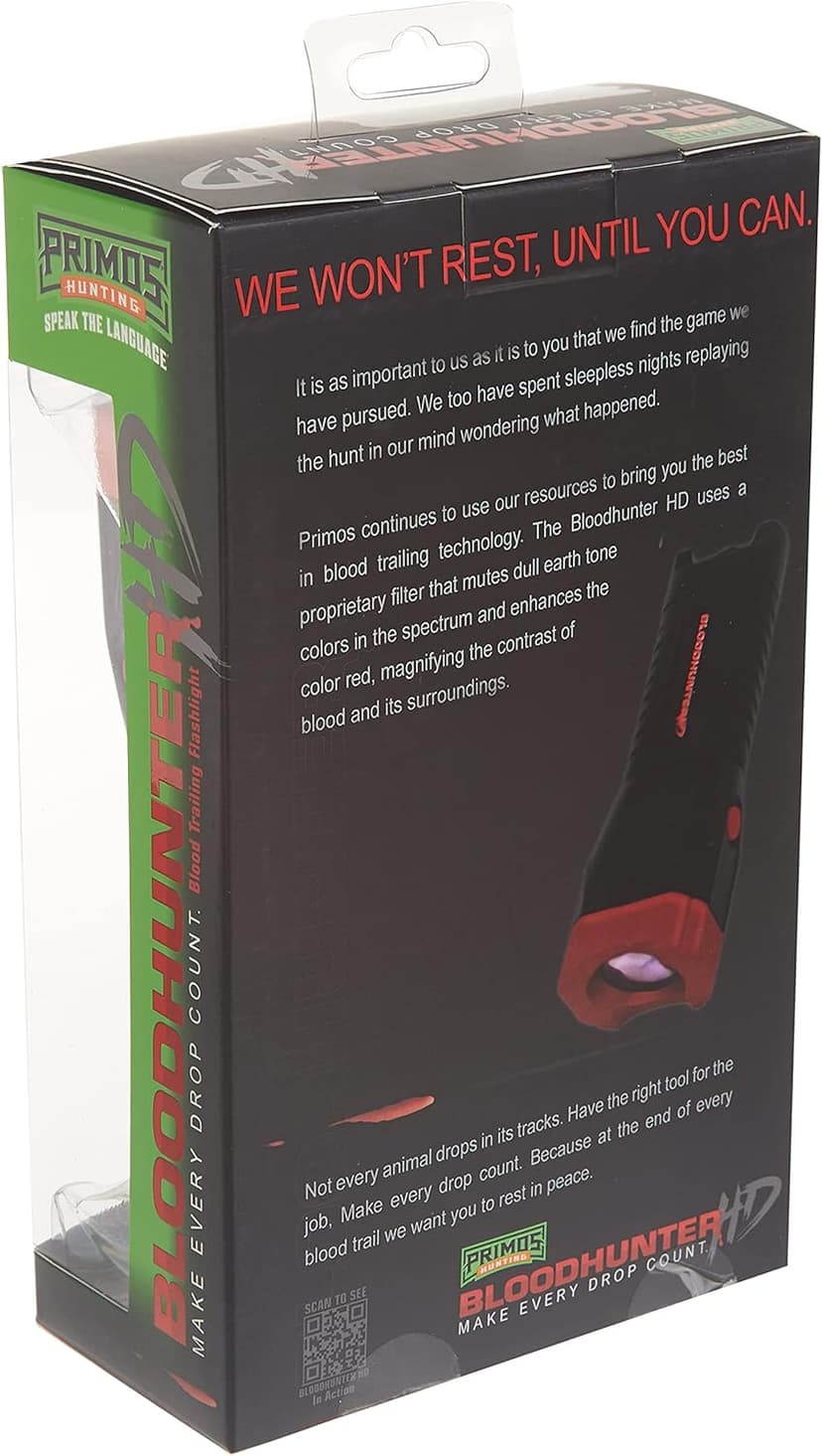 PRIMOS Primos Hunting Bloodhunter HD, Advanced Shadow Free Blood Tracking Light for Night Hunting